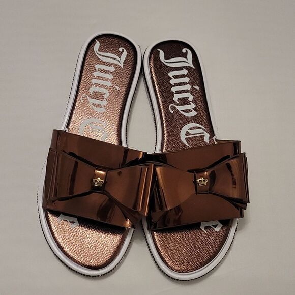 BRAND NEW JUICY COUTURE YAEL BOWNOT RHINESTONE SLIDER R3 - Picture 3 of 16